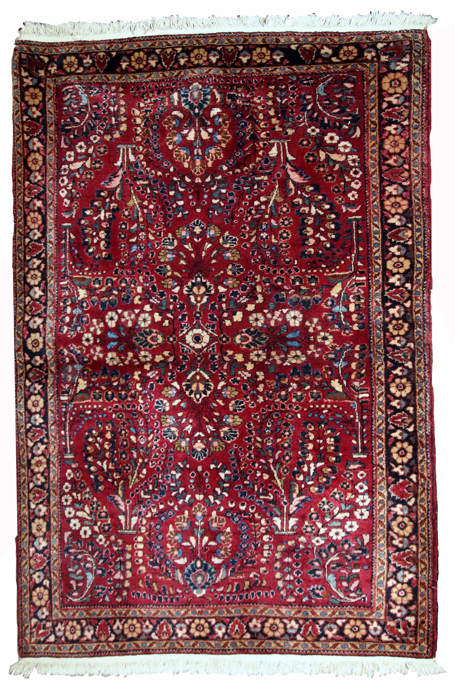 Handmade antique Persian Sarouk rug, 1920s
