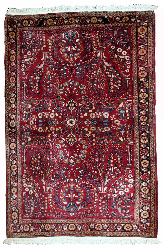 Handmade antique Persian Sarouk rug, 1920s