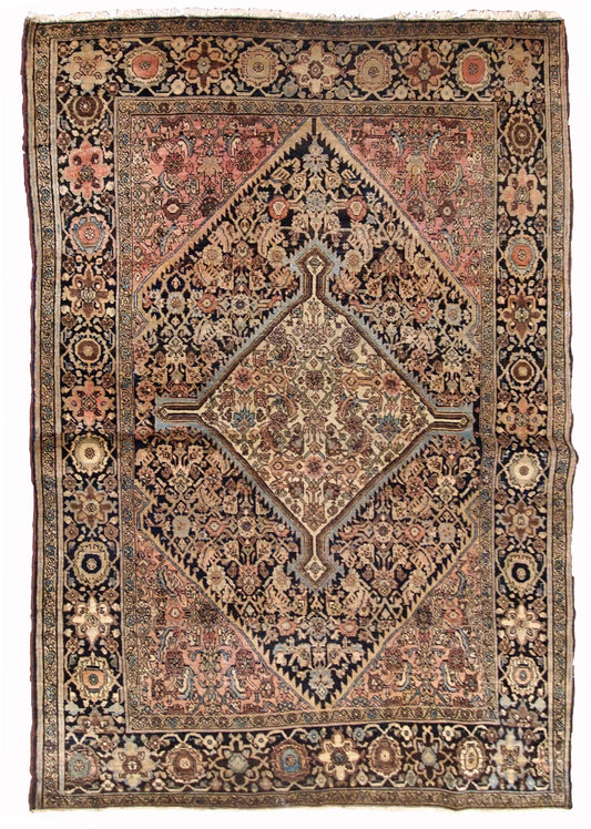 Handmade antique Persian Sarouk Farahan rug, 1880s