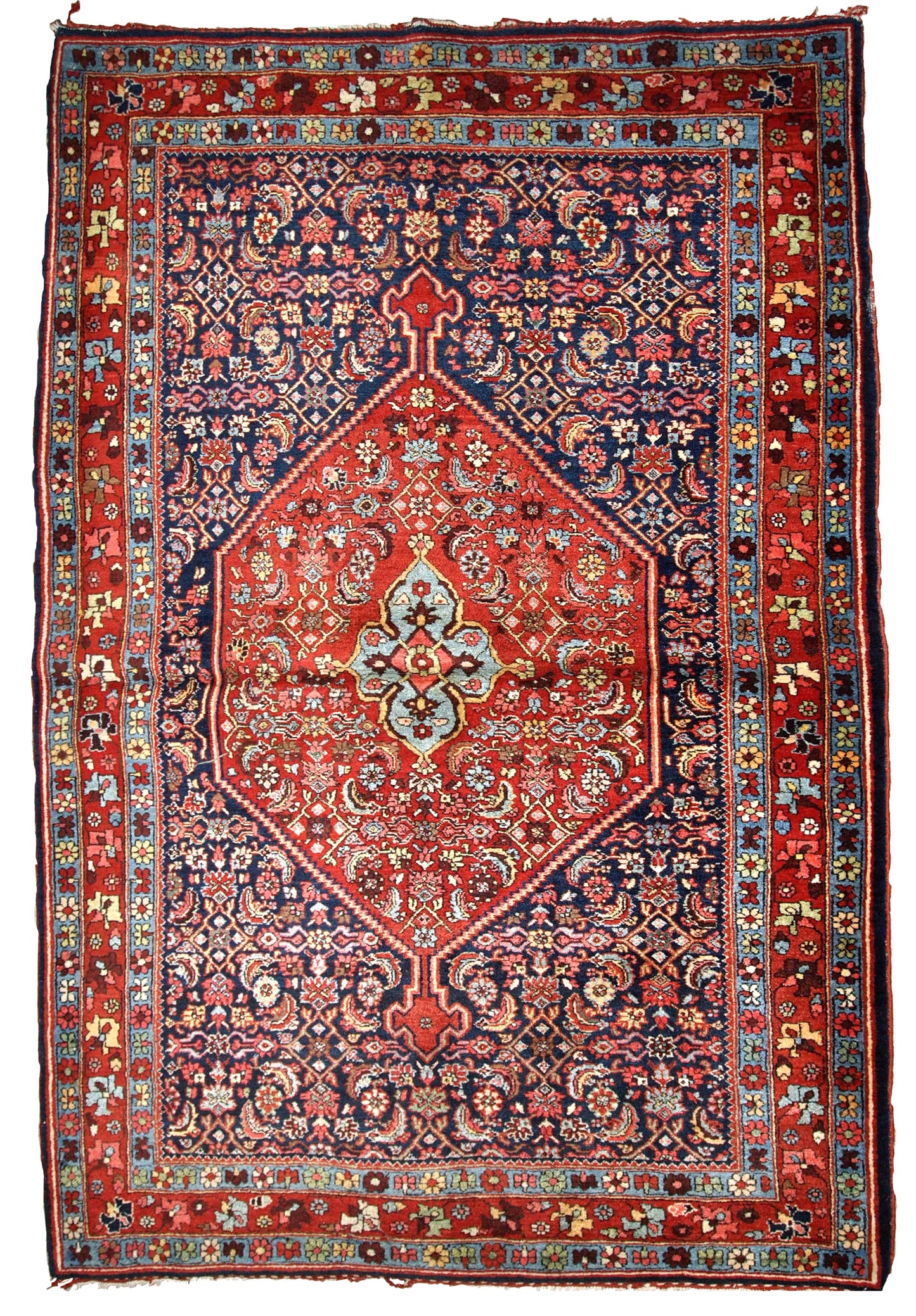 Handmade antique Persian Bidjar rug, 1900s