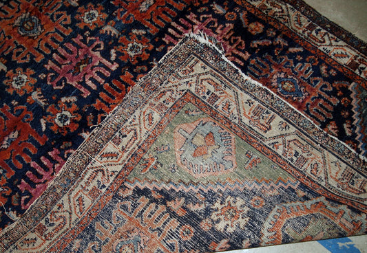 Handmade antique Persian Malayer rug, 1910s