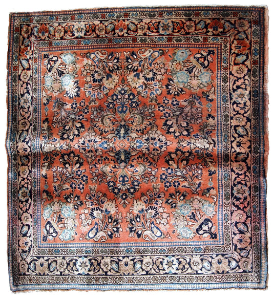 Handmade antique Persian Sarouk rug, 1920s
