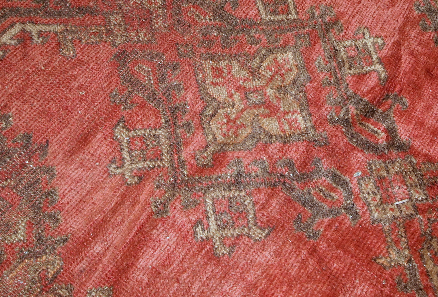 Handmade antique Turkish Oushak rug, 1900s