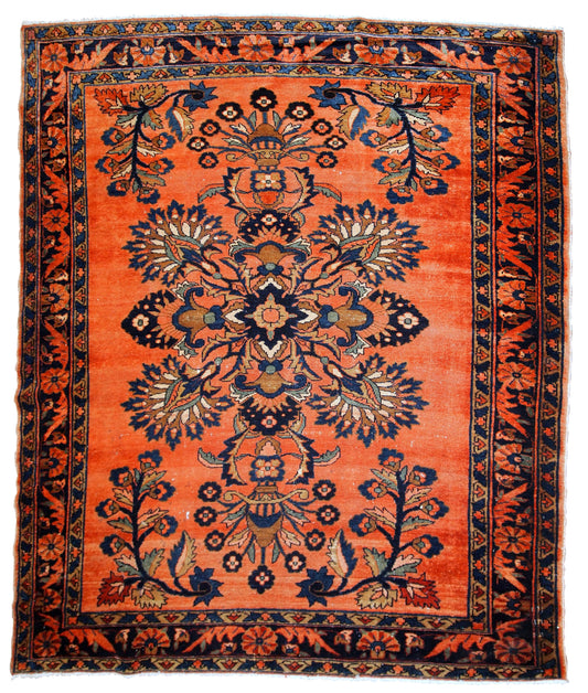 Handmade antique Persian Lilihan rug, 1920s