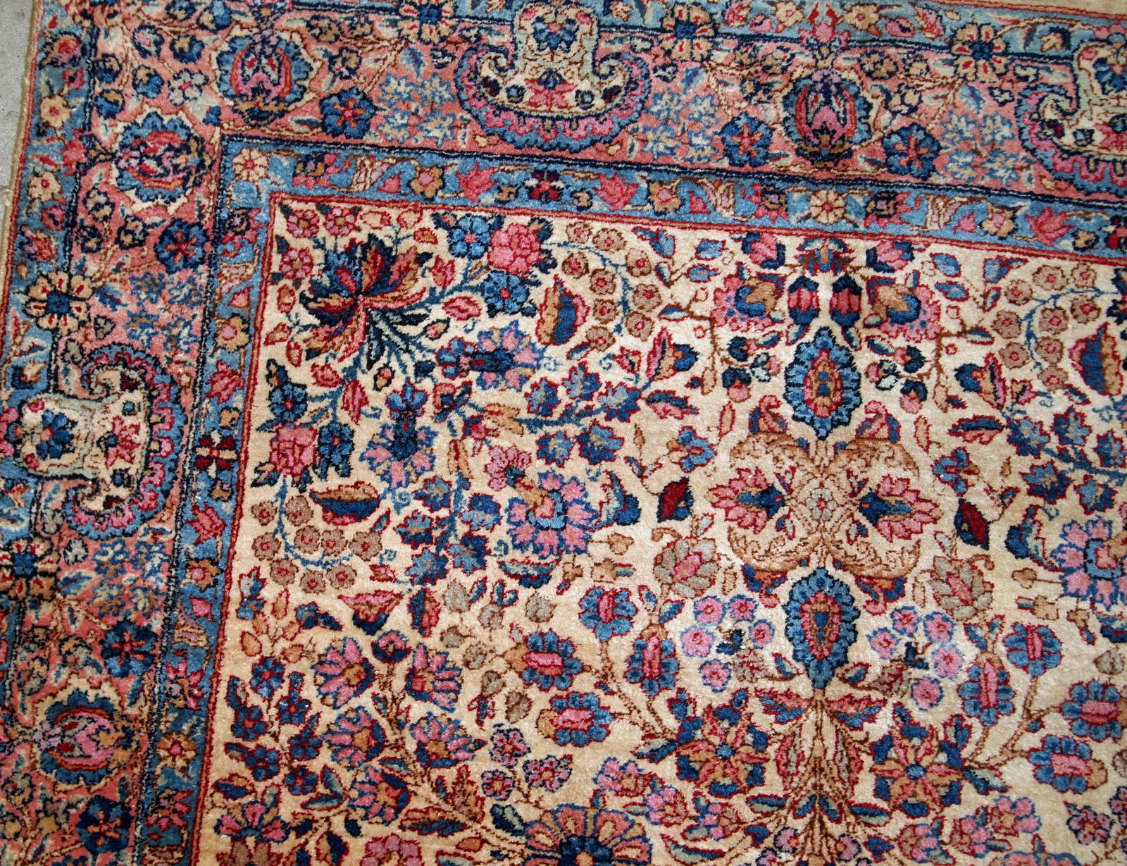 Handmade antique Persian Kerman rug, 1920s