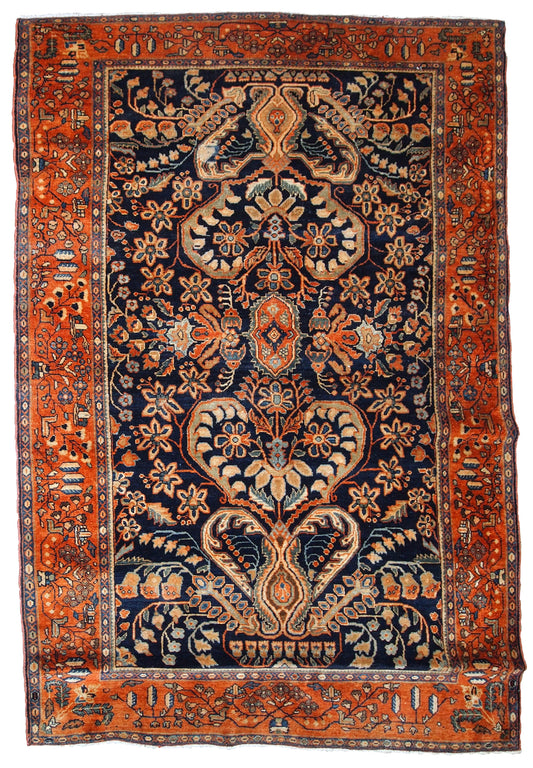 Handmade antique Persian Sarouk rug, 1920s