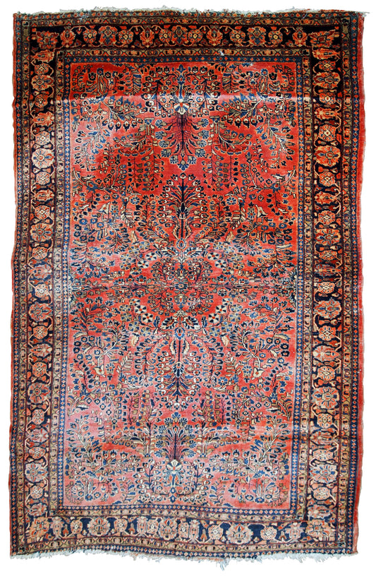 Handmade antique Persian Sarouk rug, 1920s