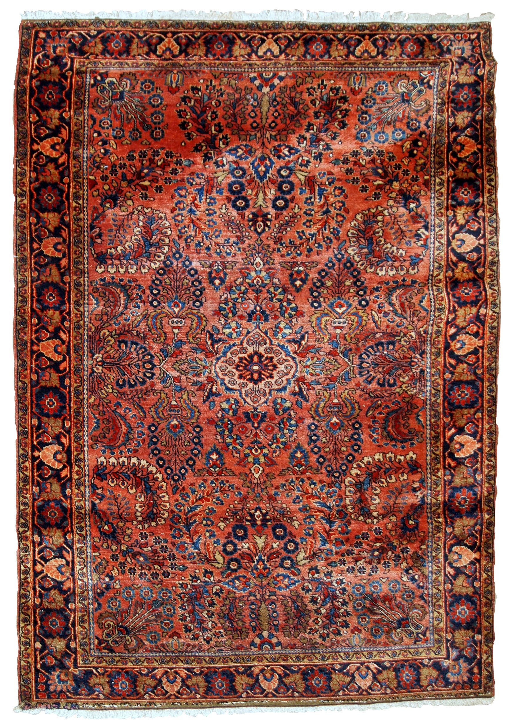 Handmade antique Persian Sarouk rug, 1920s