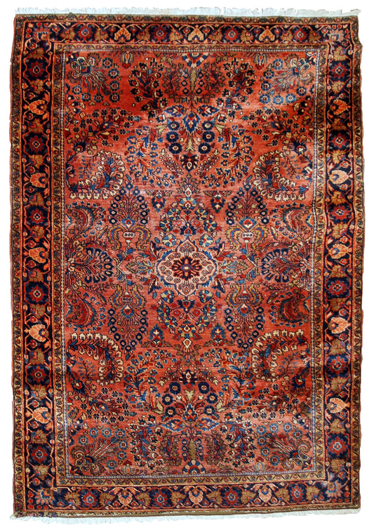 Handmade antique Persian Sarouk rug, 1920s