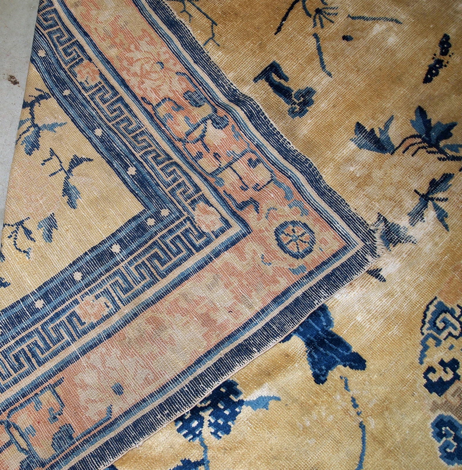 Handmade antique Chinese Ningsha rug, 1870s