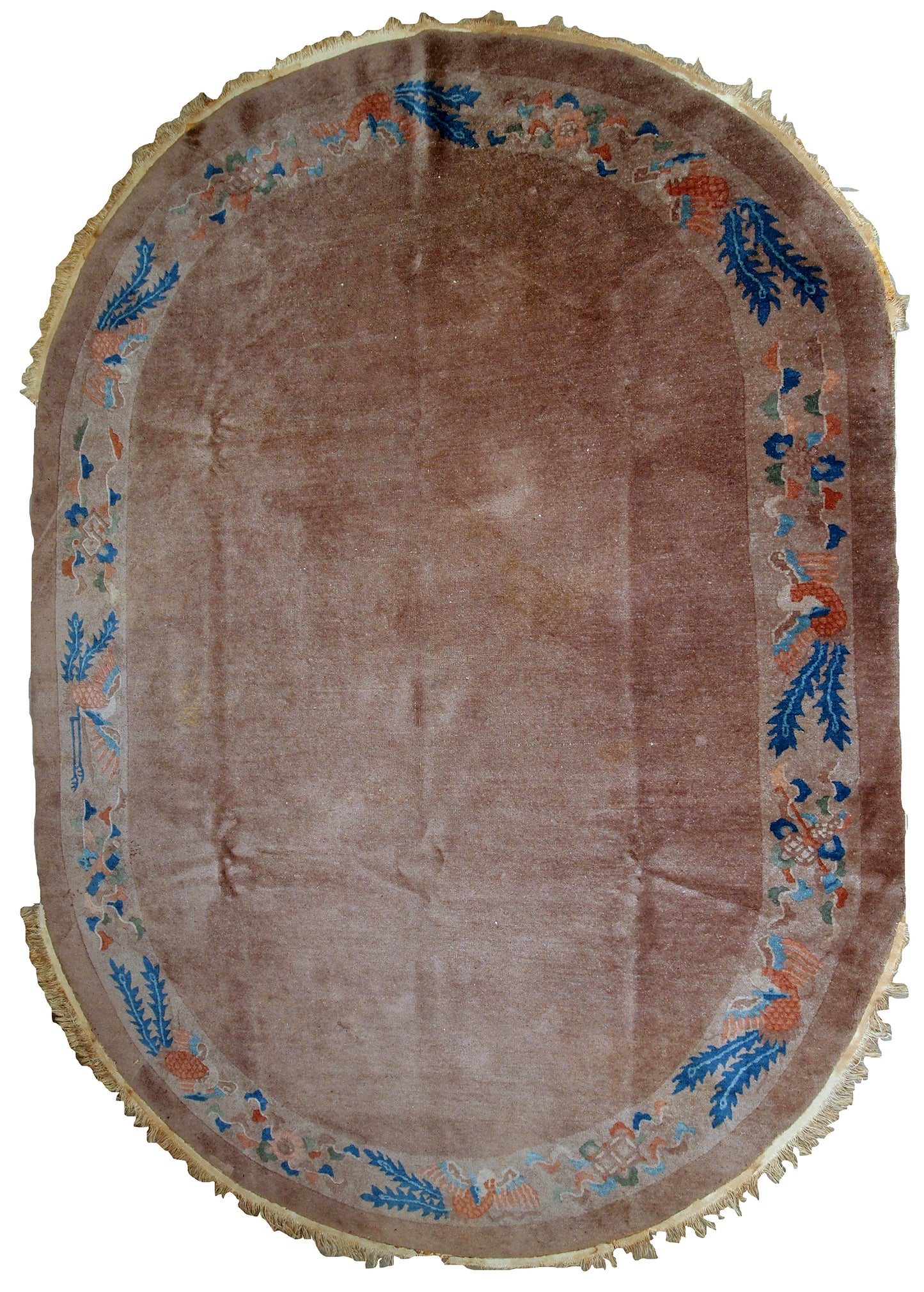 Handmade antique Chinese Art Deco rug, 1910s