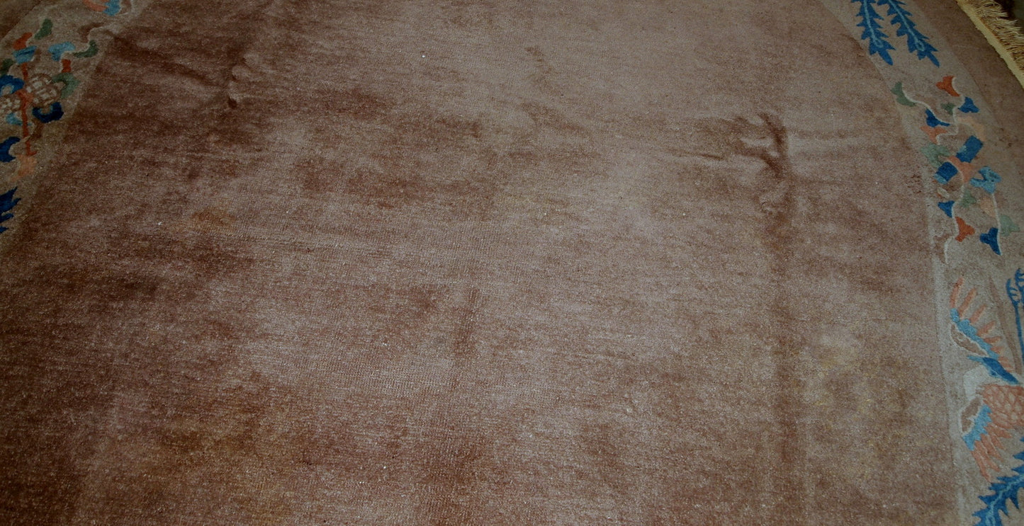 Handmade antique Chinese Art Deco rug, 1910s