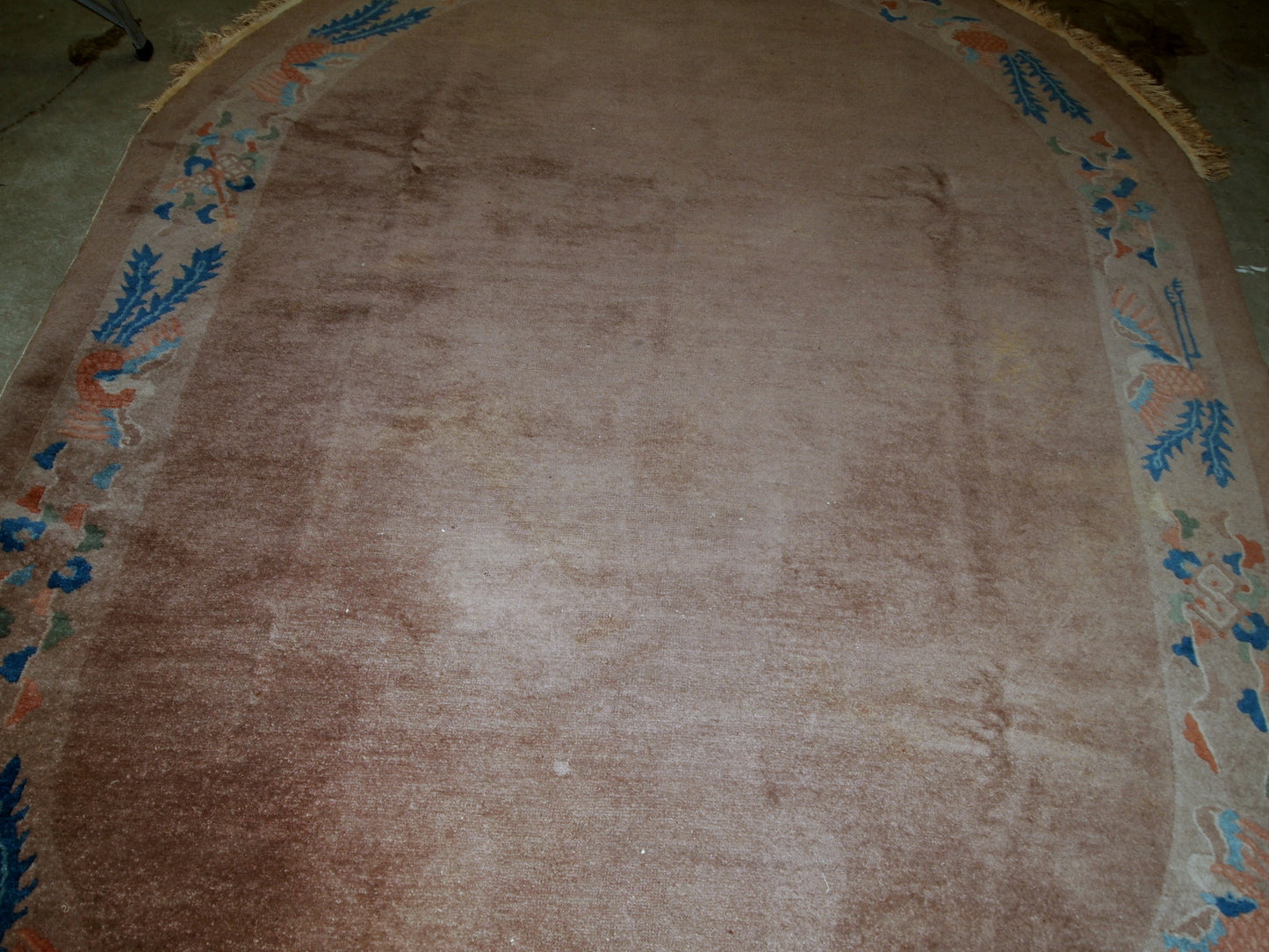 Handmade antique Chinese Art Deco rug, 1910s