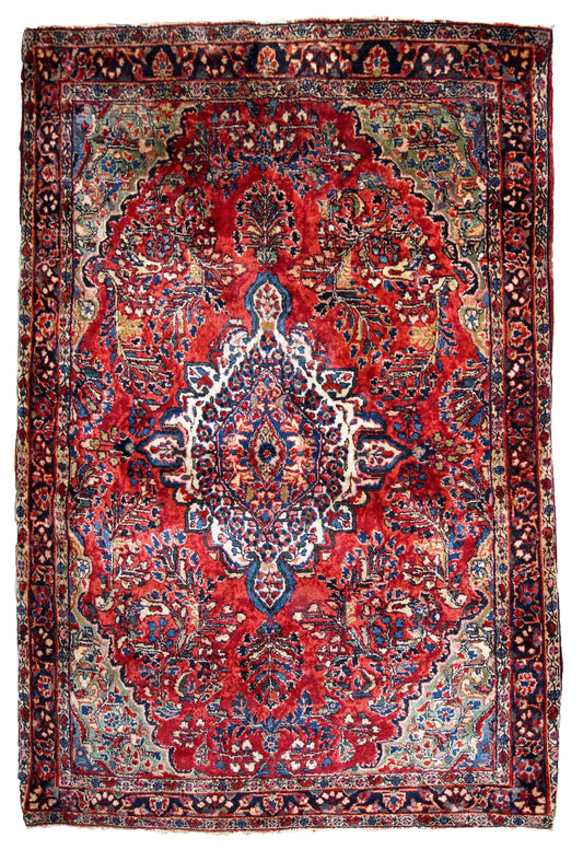 Handmade antique Persian Sarouk rug, 1920s