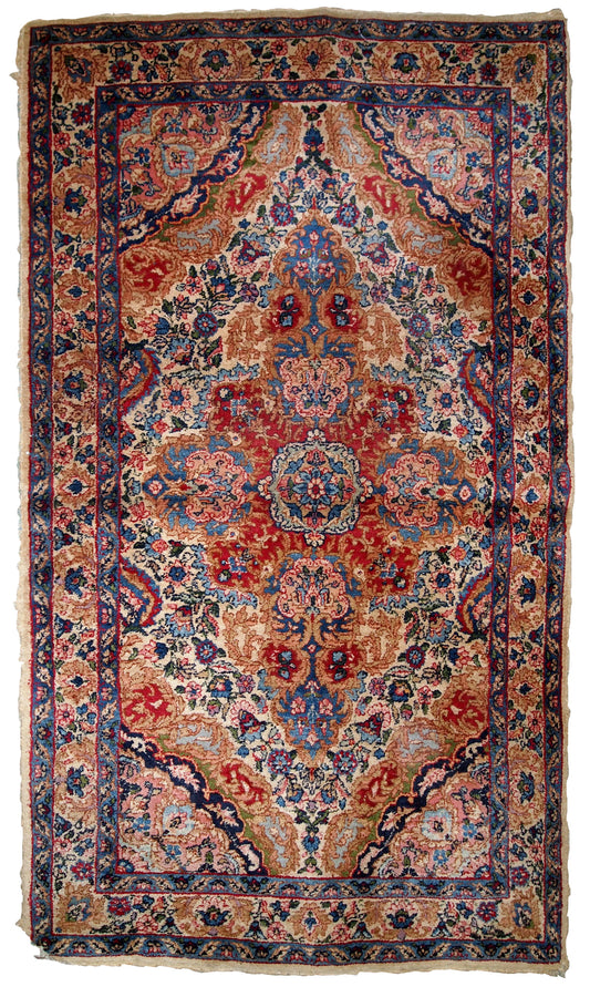 Handmade antique Persian Kerman rug, 1910s