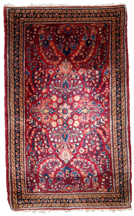 Handmade antique Persian Sarouk rug, 1920s