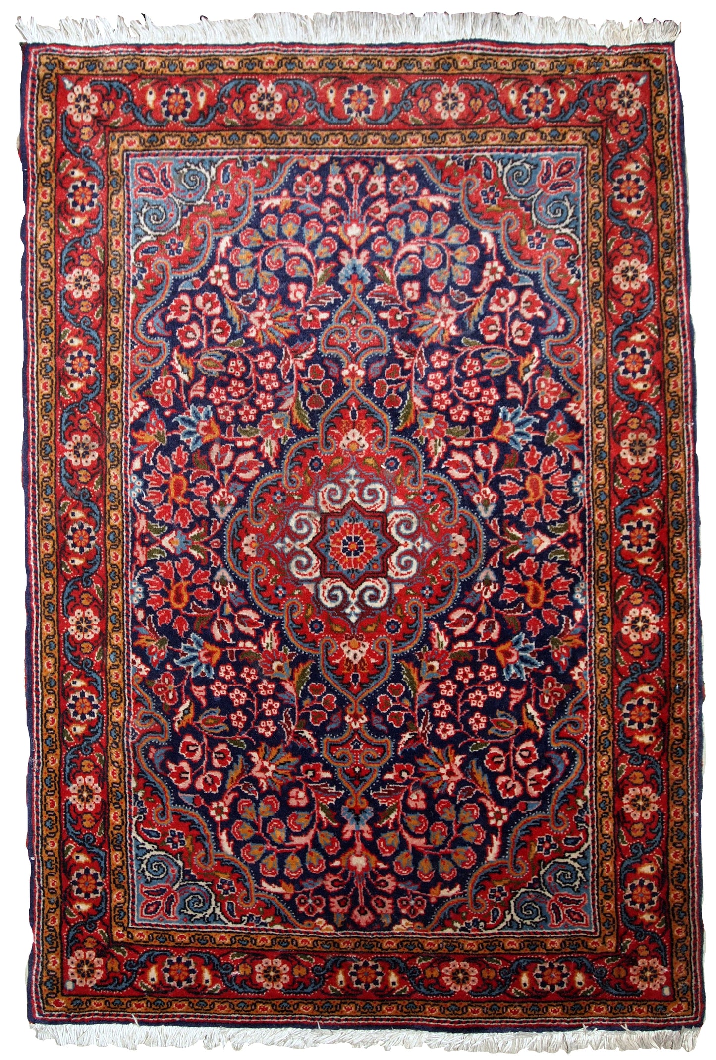 Handmade antique Persian Kazvin rug, 1920s