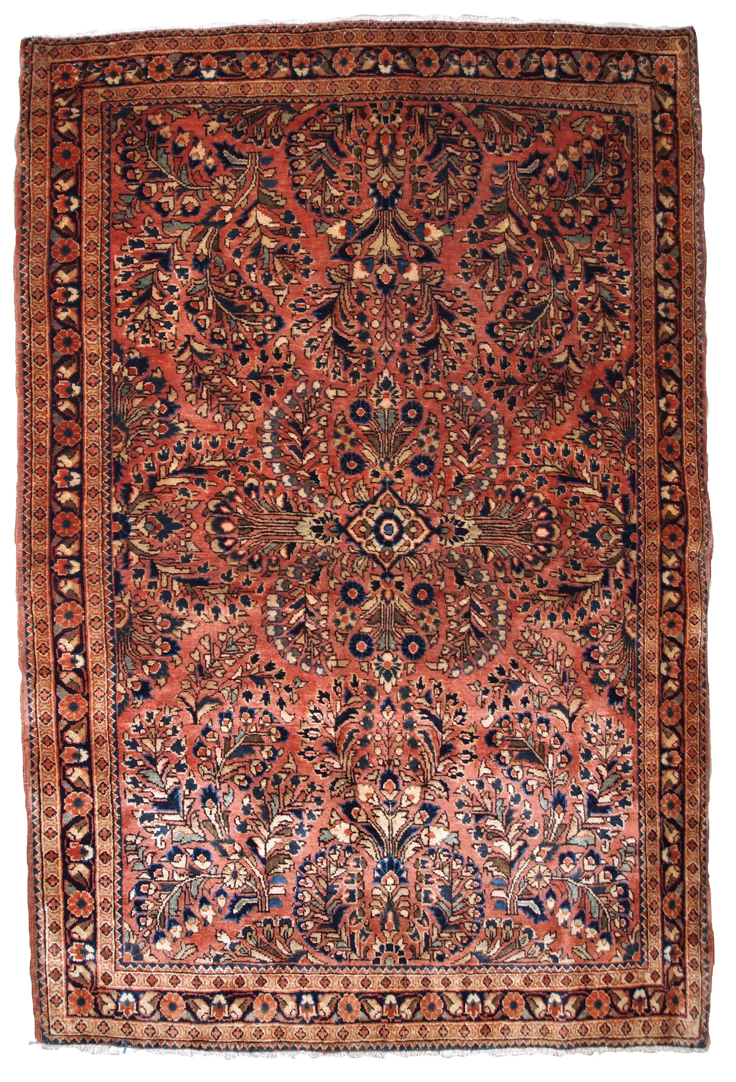 Handmade antique Persian Sarouk rug, 1920s