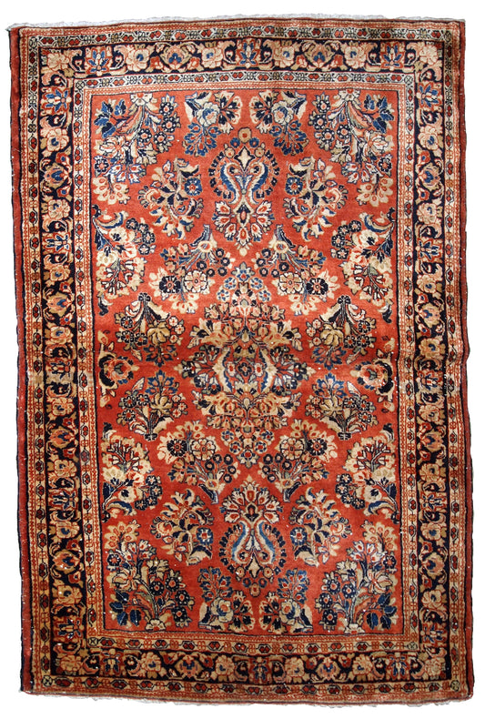 Handmade antique Persian Sarouk rug, 1920s