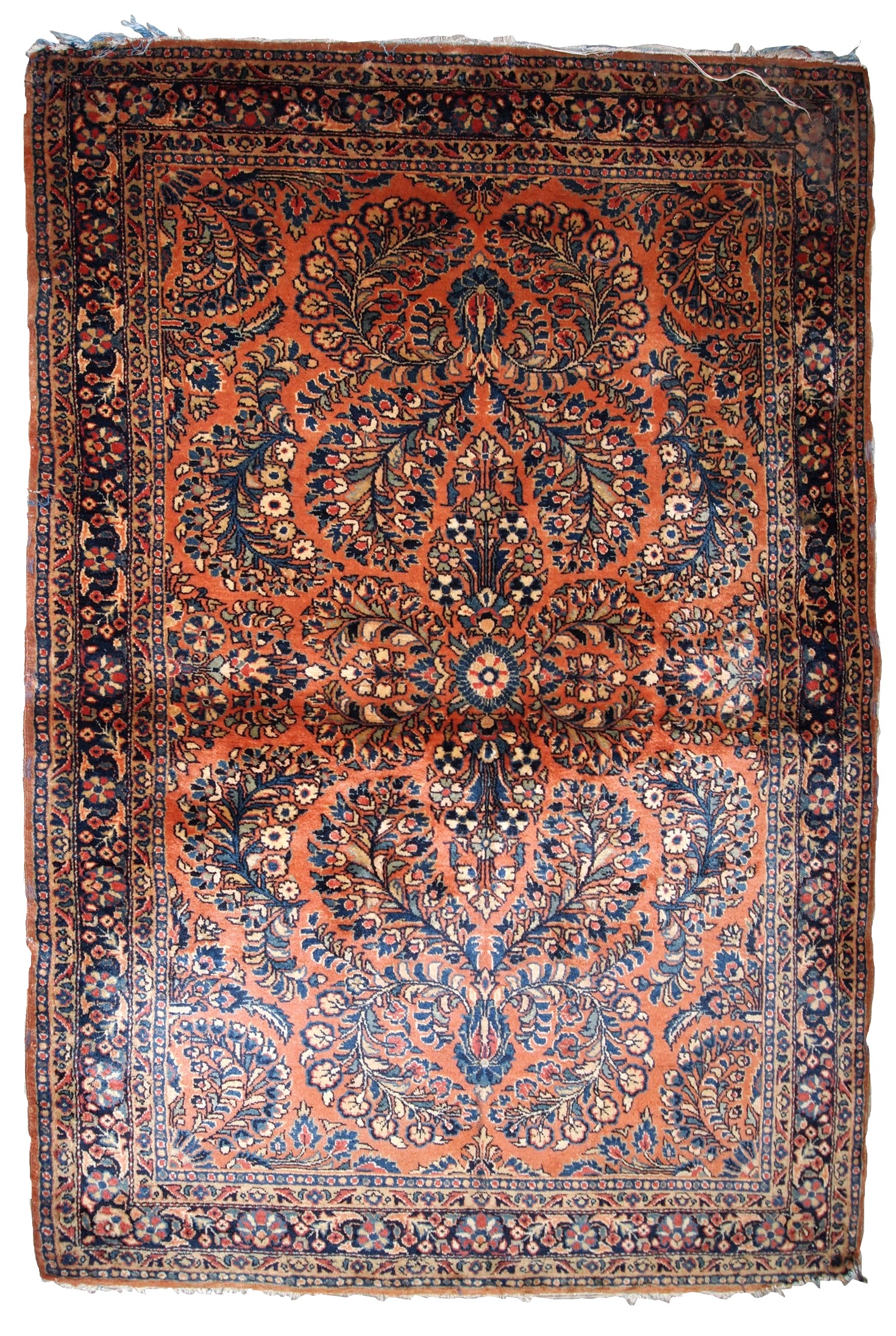 Handmade antique Persian Sarouk rug, 1920