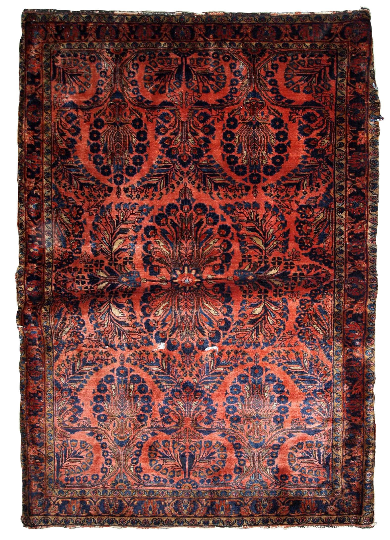 Handmade antique Persian Sarouk rug, 1920s