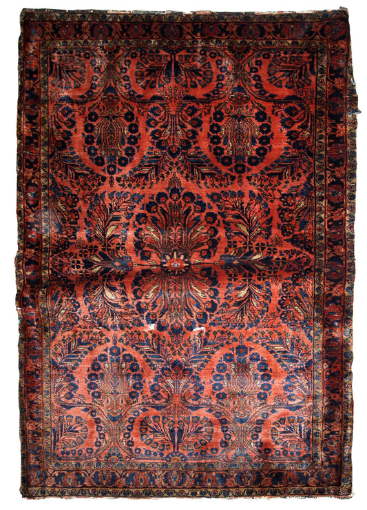 Handmade antique Persian Sarouk rug, 1920s