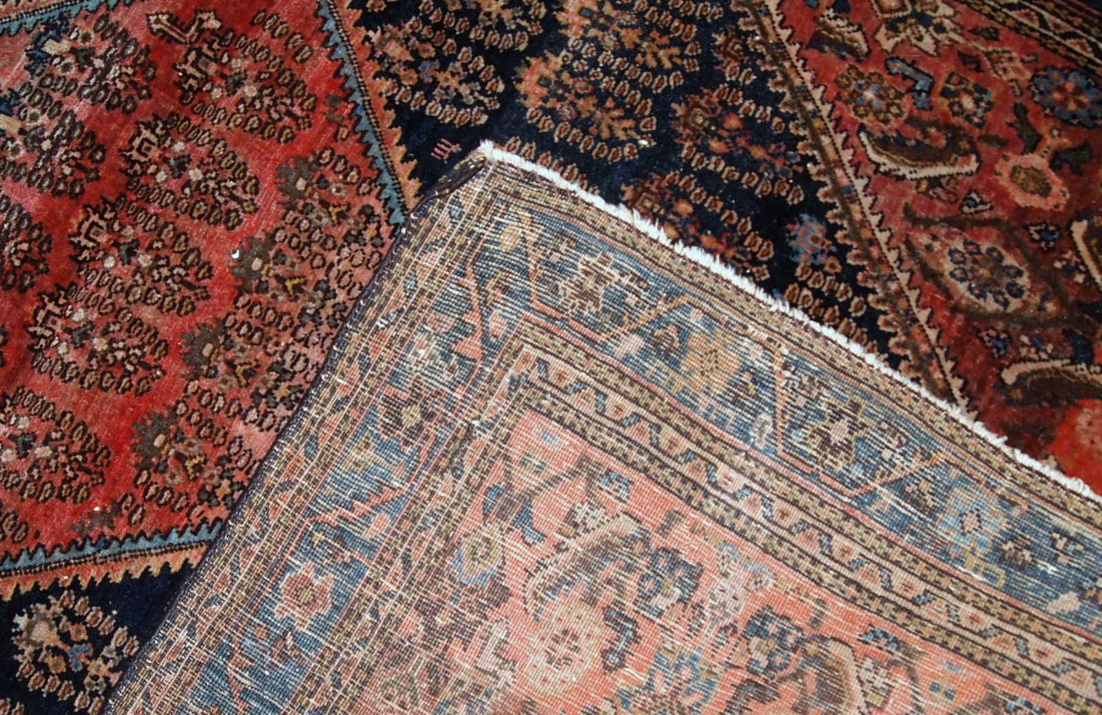 Handmade antique Persian Farahan rug, 1900s