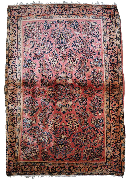 Handmade antique Persian Sarouk rug, 1920s