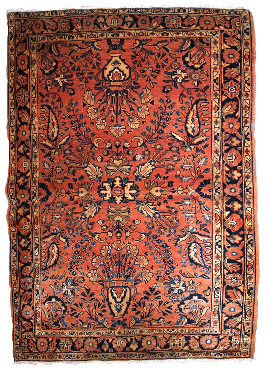 Handmade antique Persian Sarouk rug, 1920s