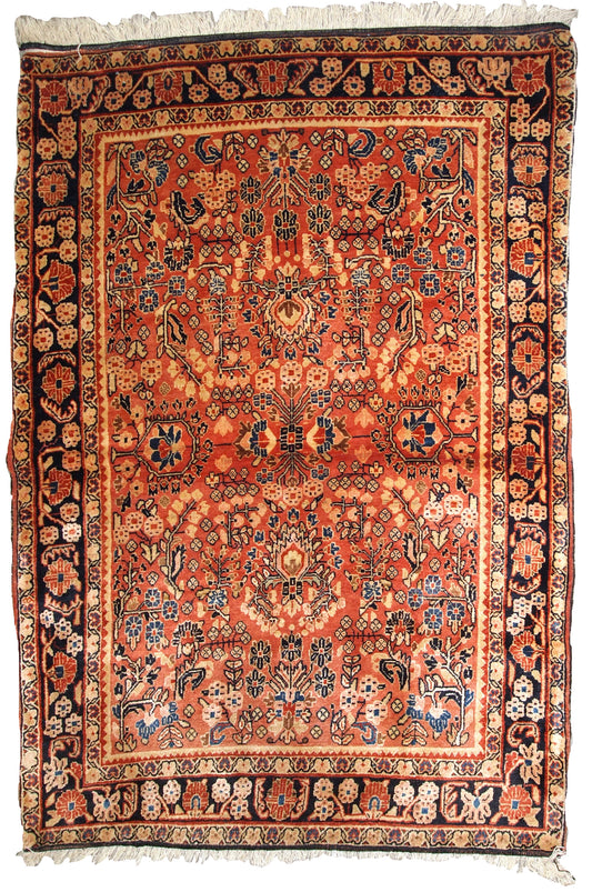 Handmade antique Persian Sarouk rug, 1920s