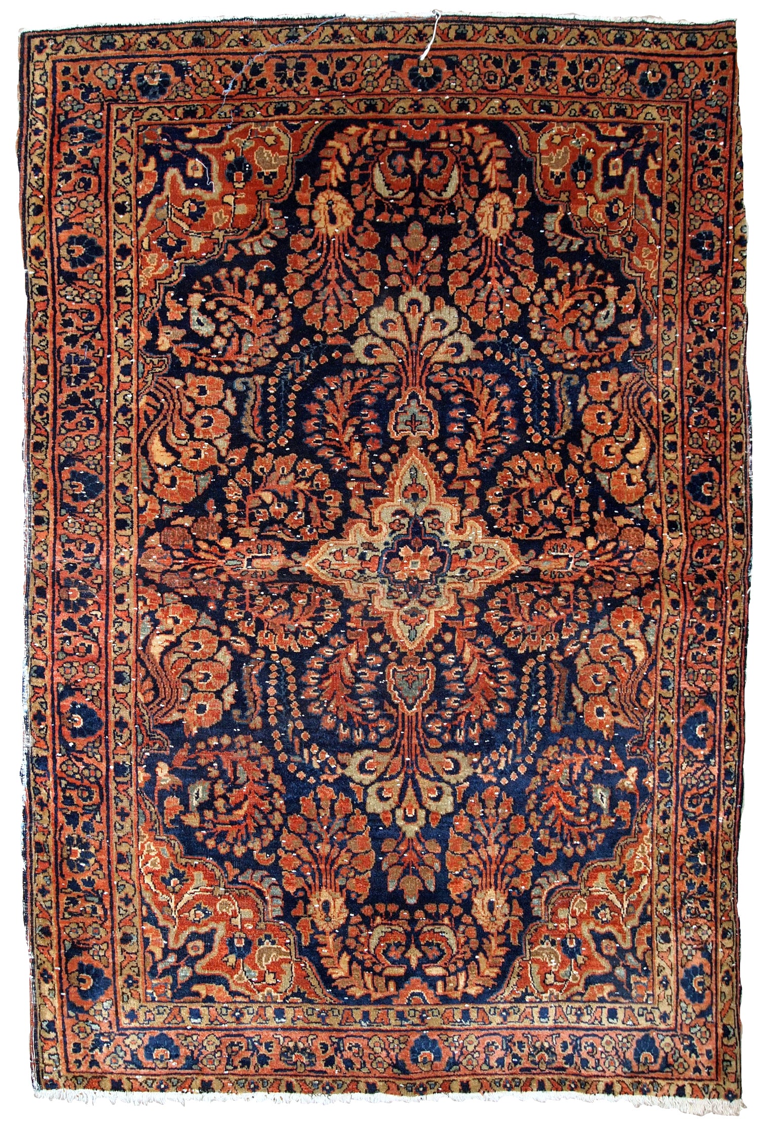 Handmade antique Persian Sarouk rug, 1920s