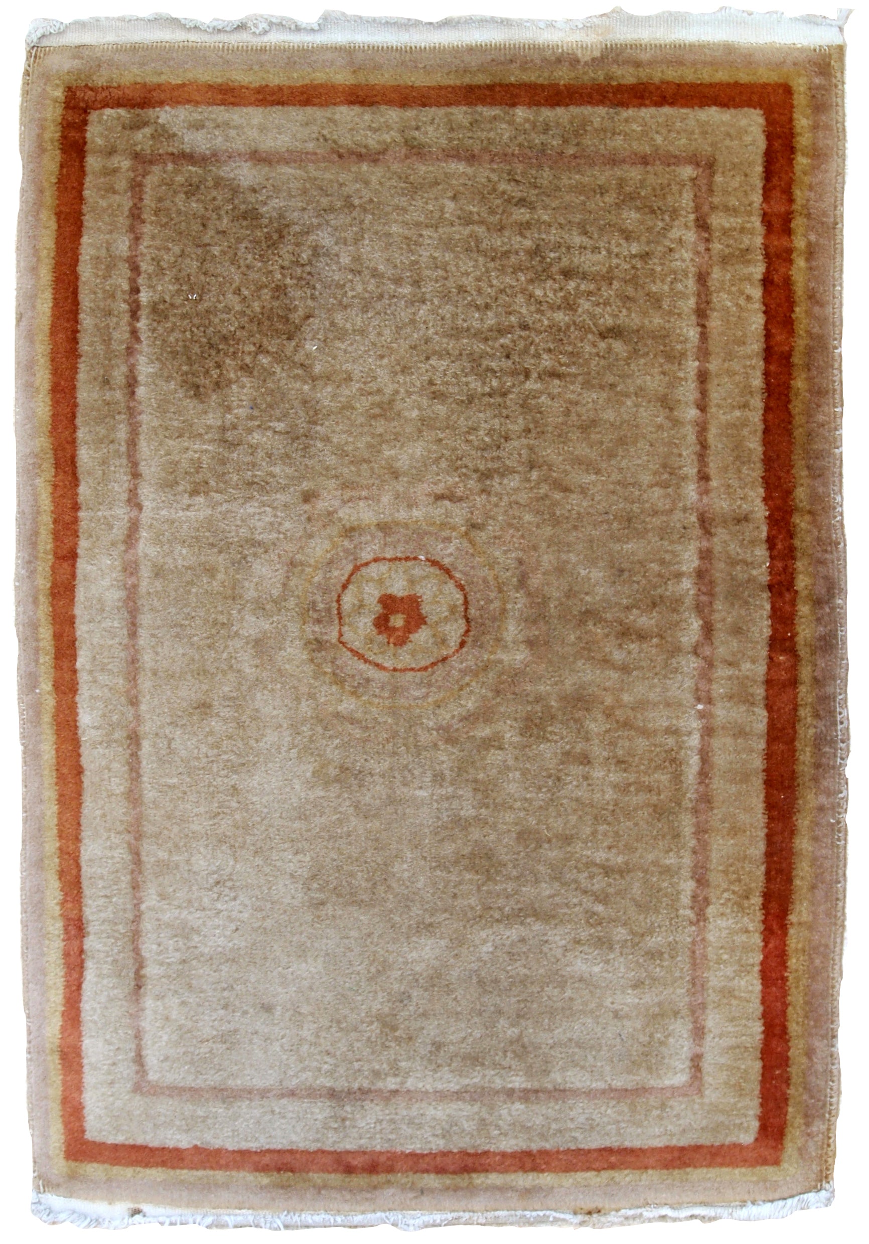 Handmade vintage Art Deco Chinese rug 1970s