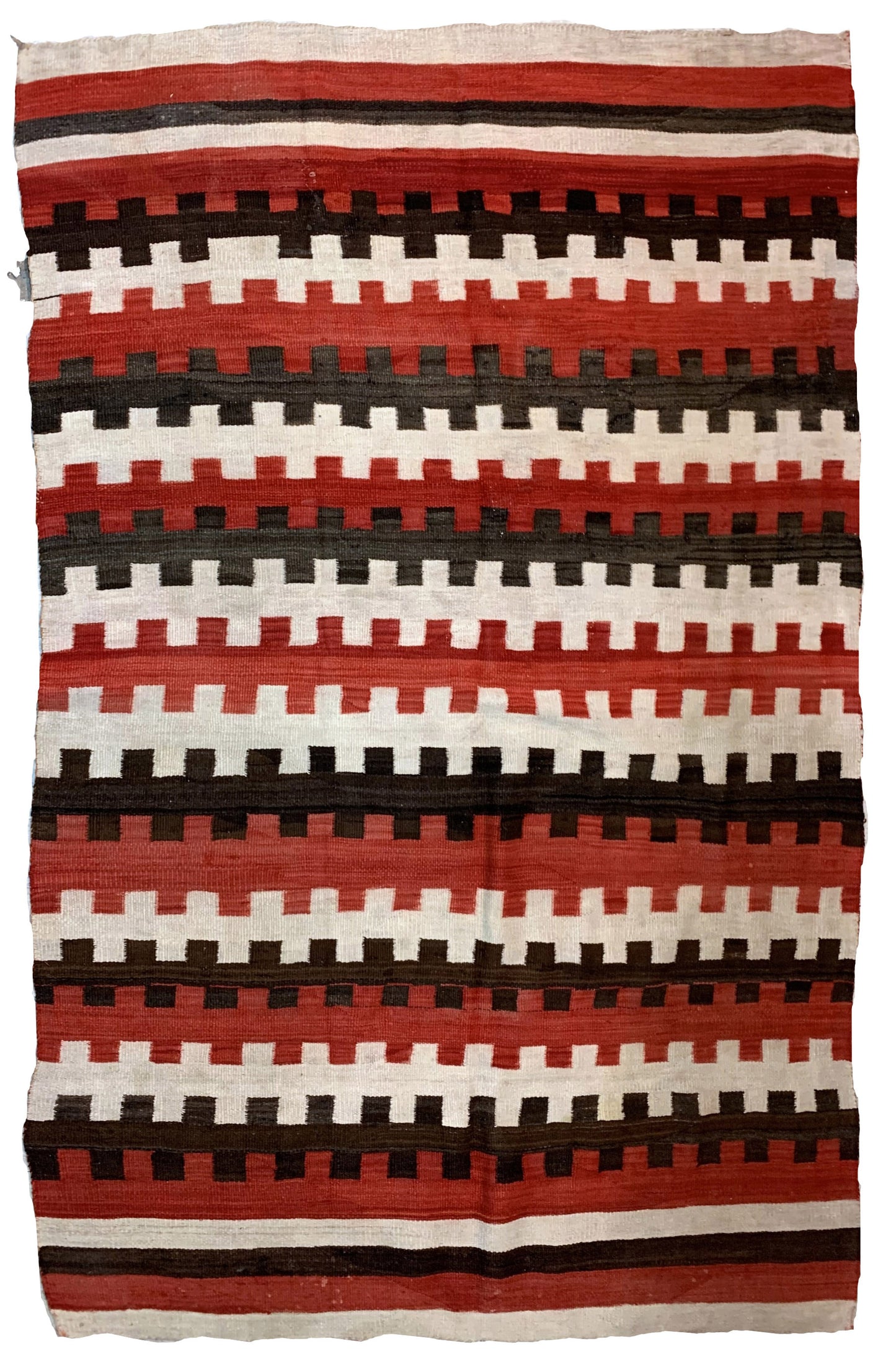 Handmade antique collectible Native American Navajo blanket 1870s