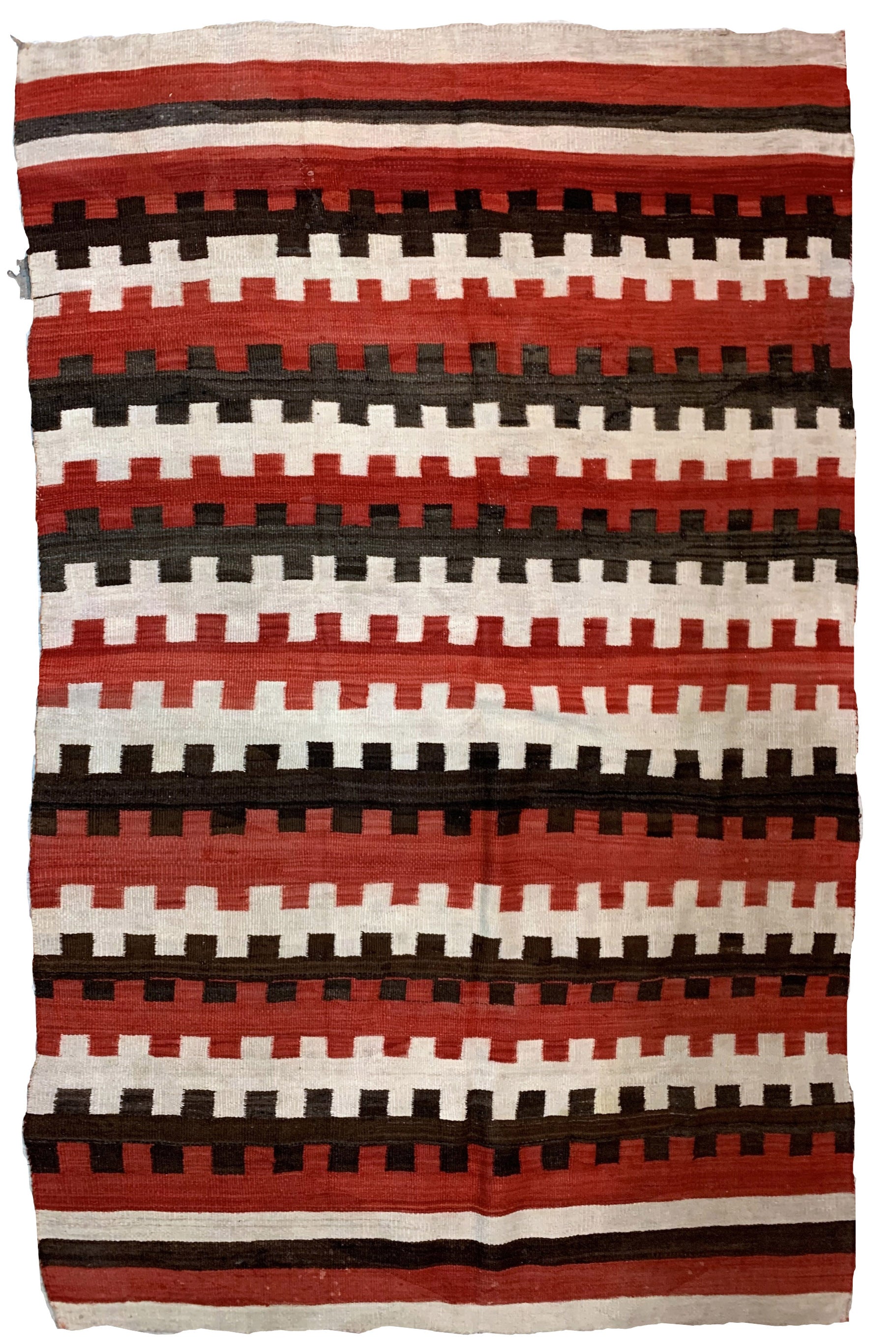 Handmade antique collectible Native American Navajo blanket 1870s