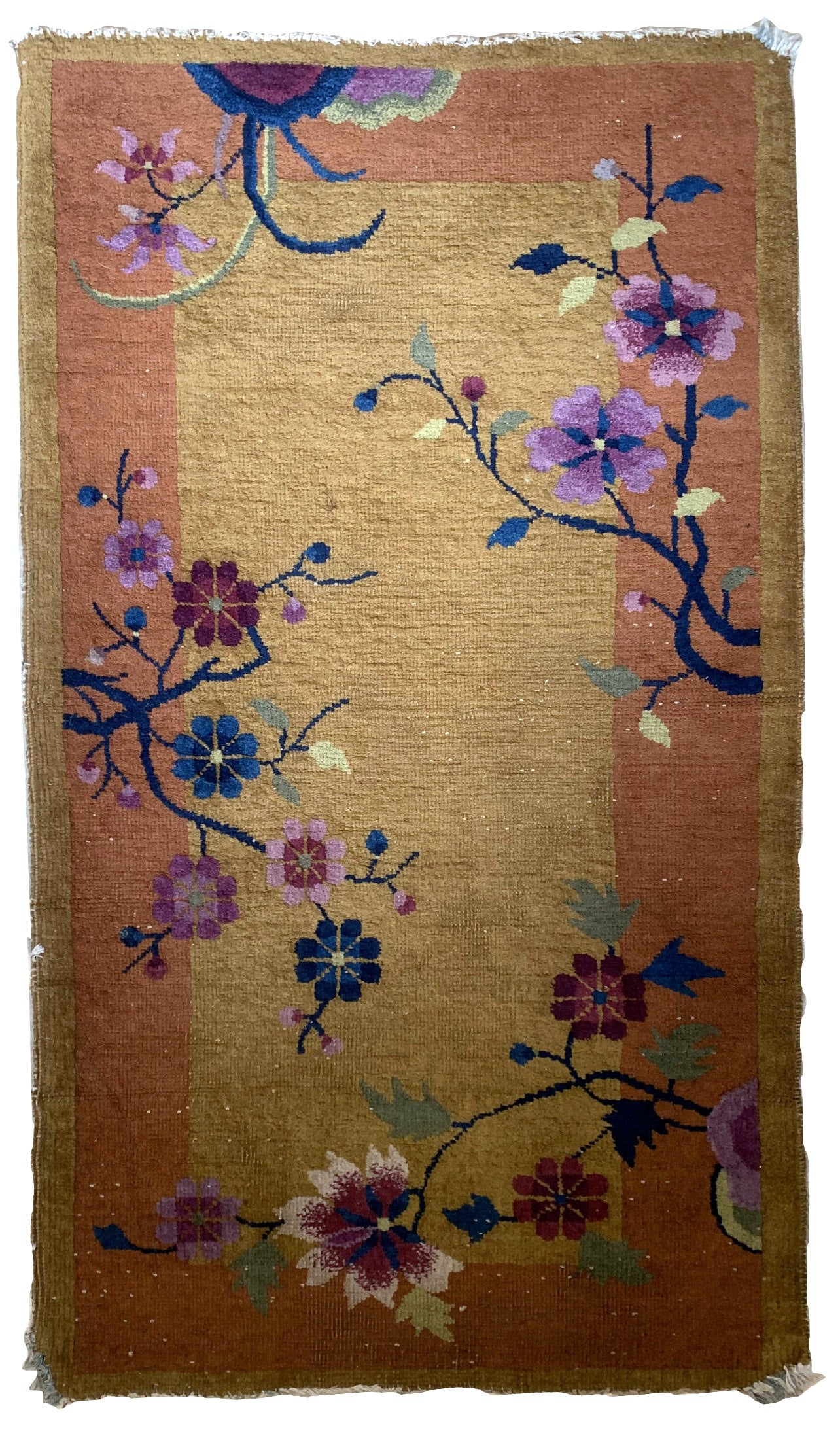 Handmade antique Art Deco Chinese rug 1920s