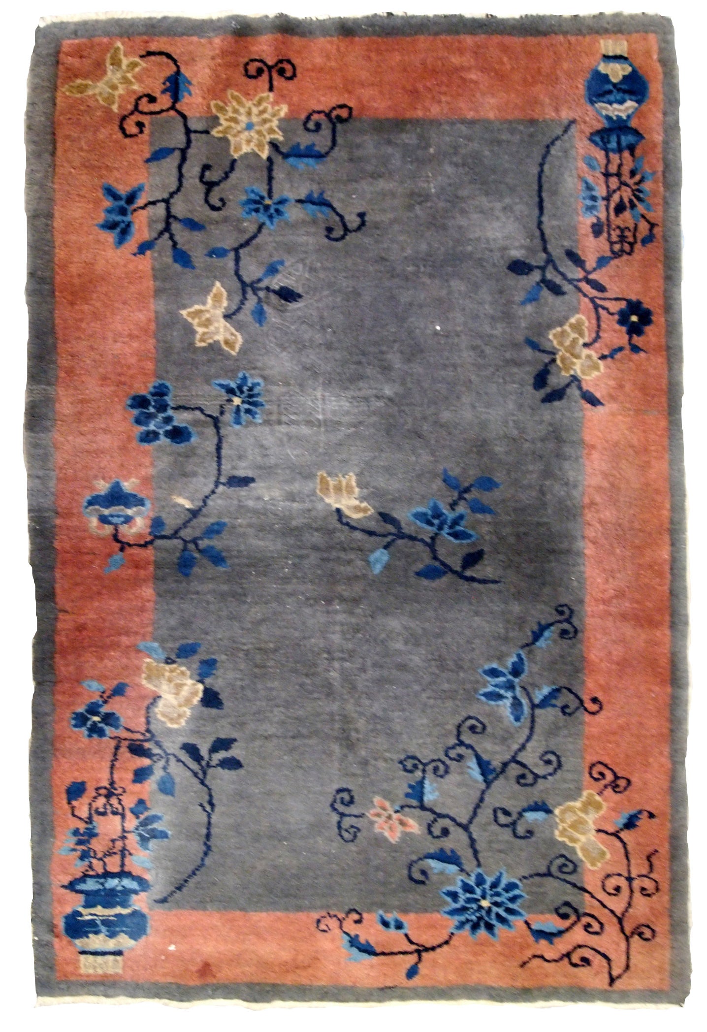 Handmade antique Art Deco Chinese rug 1920s