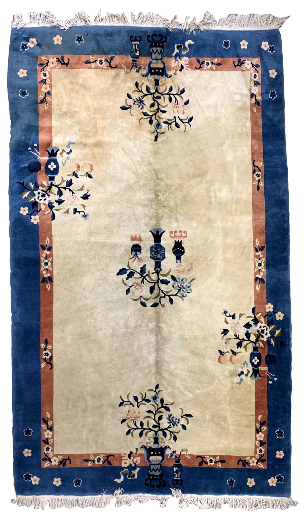 Handmade vintage Art Deco Chinese rug 1930s