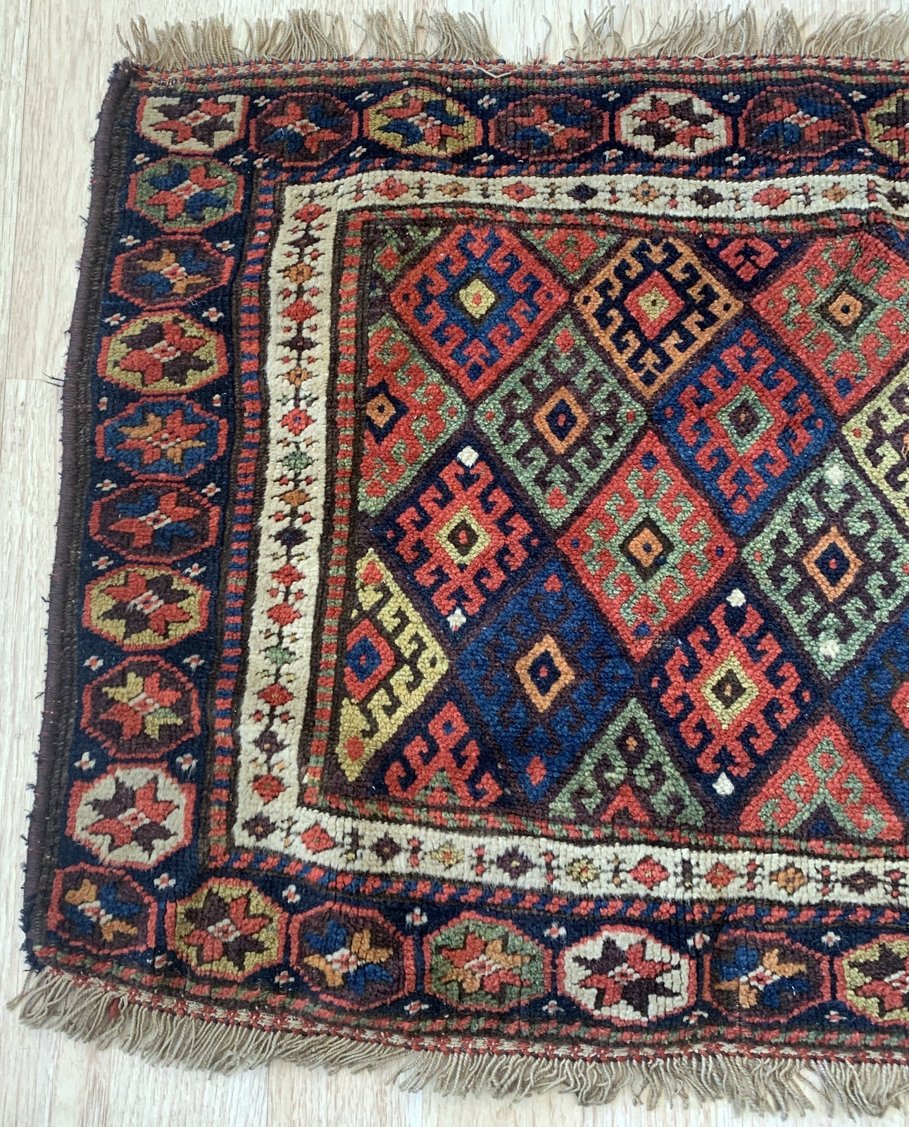 Handmade antique collectible Persian Kurdish bagface 1880s