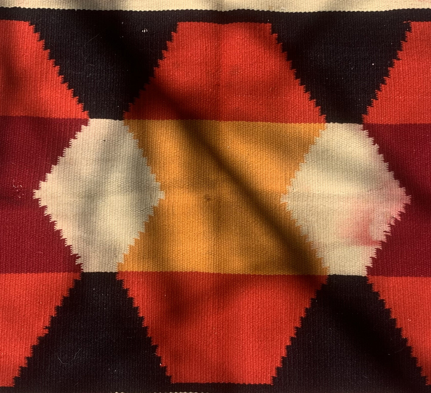 Handmade antique Native American Navajo baby blanket 1880s