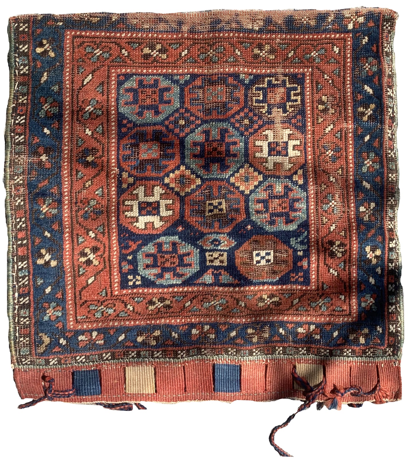 Handmade antique collectible Persian Kurdish bag 1880s