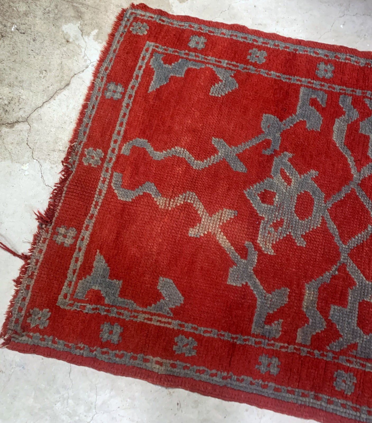 Handmade antique Turkish Oushak rug 1880s