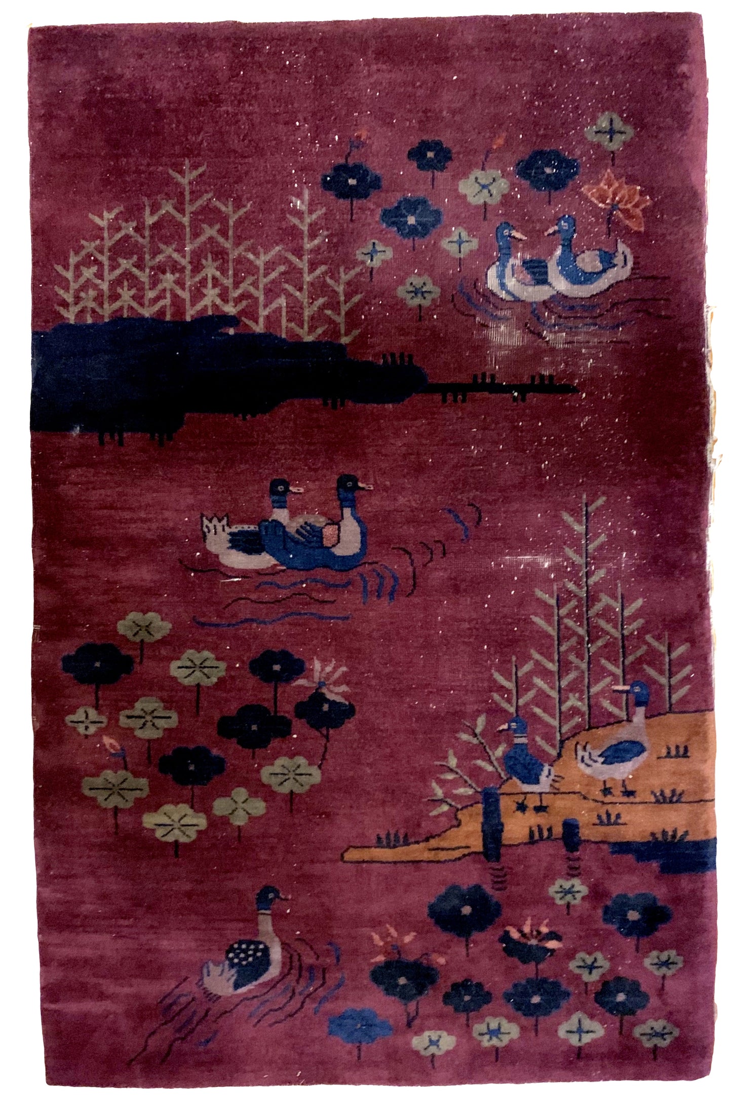 Handmade antique Art Deco Chinese rug 1920s