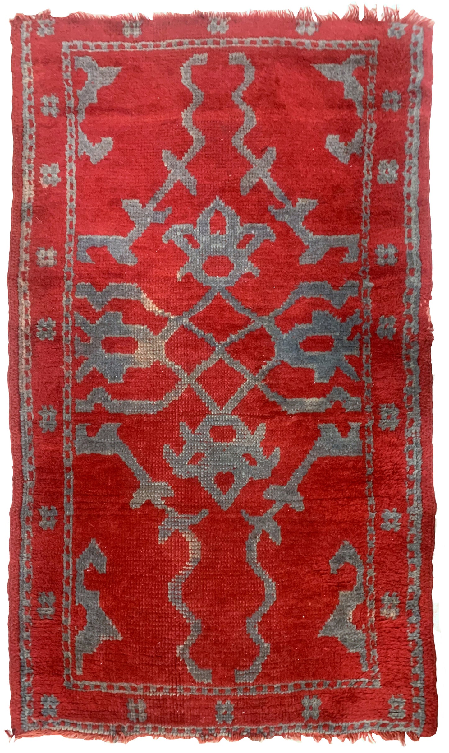 Handmade antique Turkish Oushak rug 1880s
