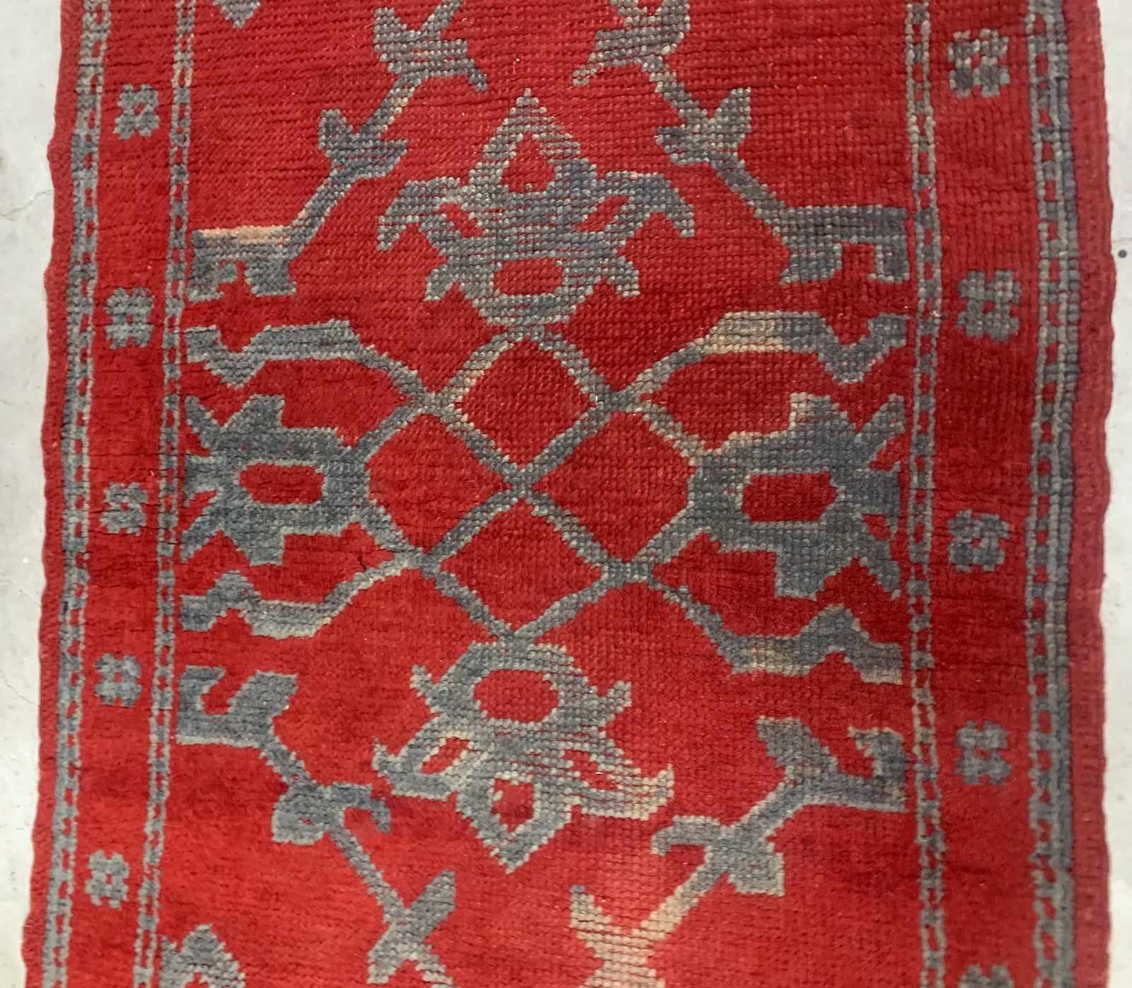 Handmade antique Turkish Oushak rug 1880s