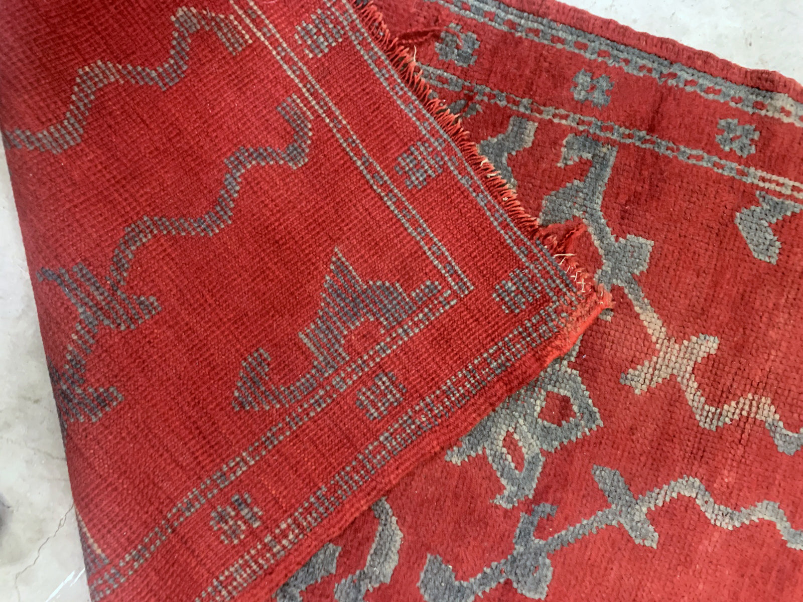 Handmade antique Turkish Oushak rug 1880s