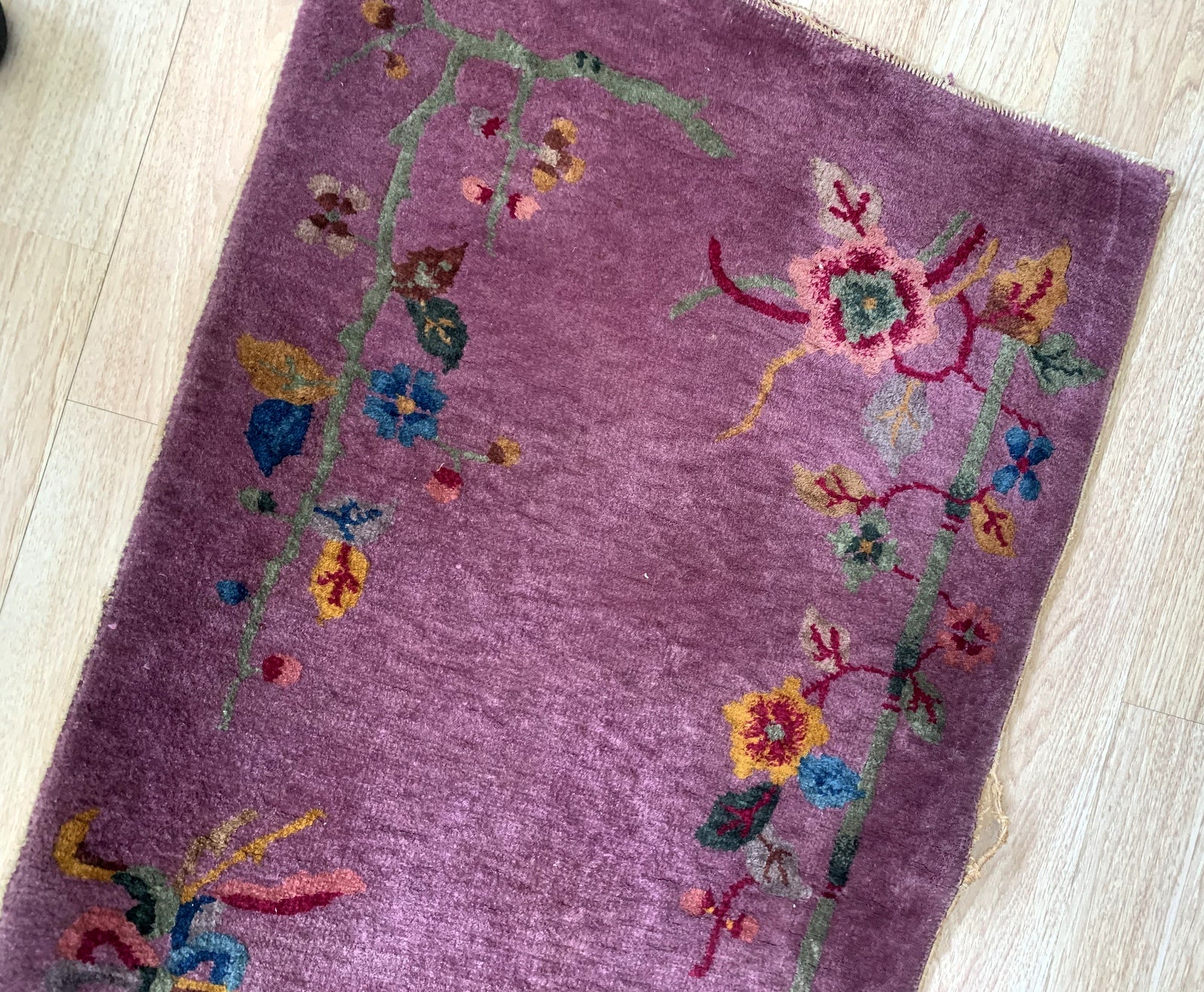 Art Deco Chinese Rug with Muted Purplish-Pink Heather Shades