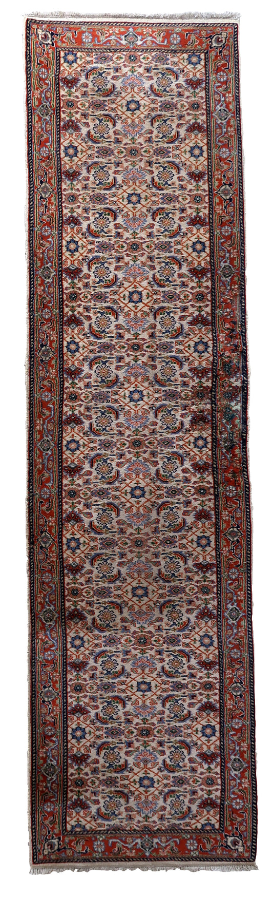 Handmade vintage Persian Mahal runner 1960s