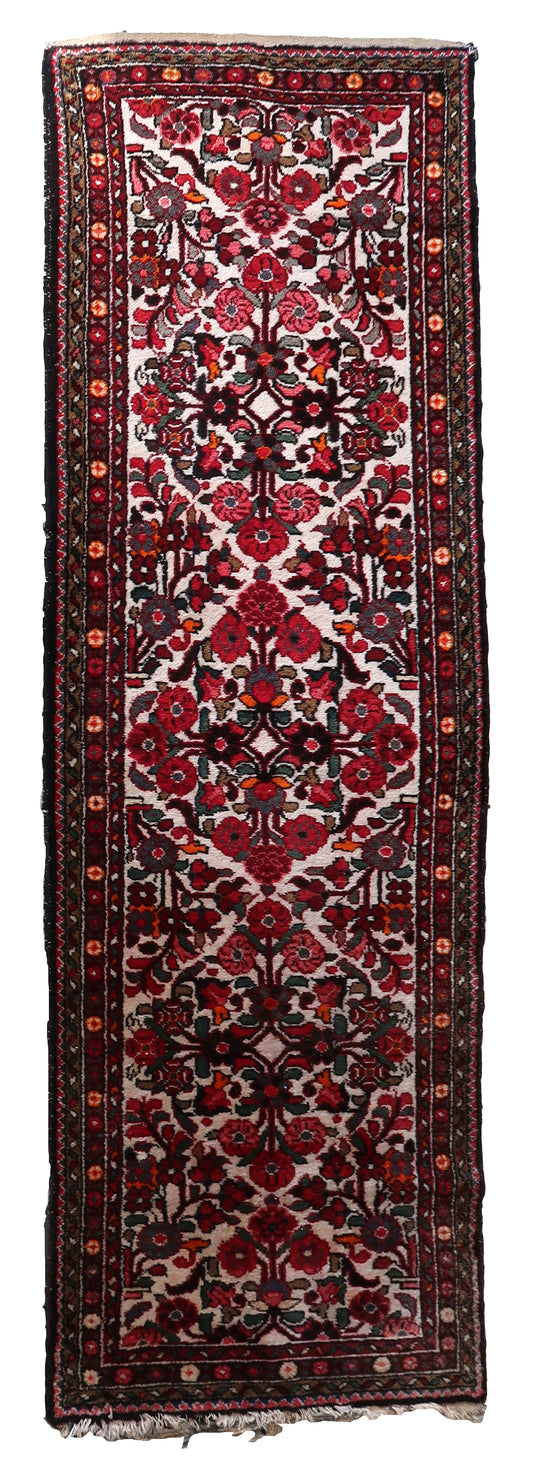 Handmade antique Persian Malayer runner 1930s