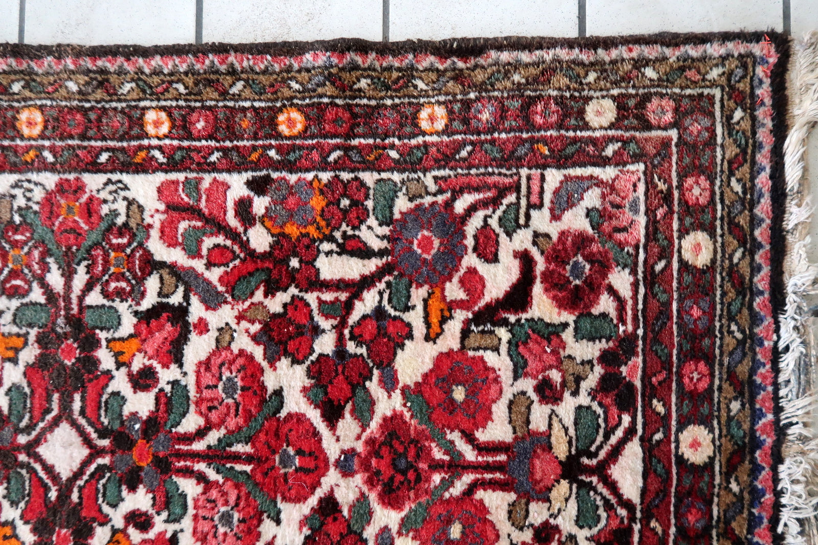 Handmade antique Persian Malayer runner 1930s