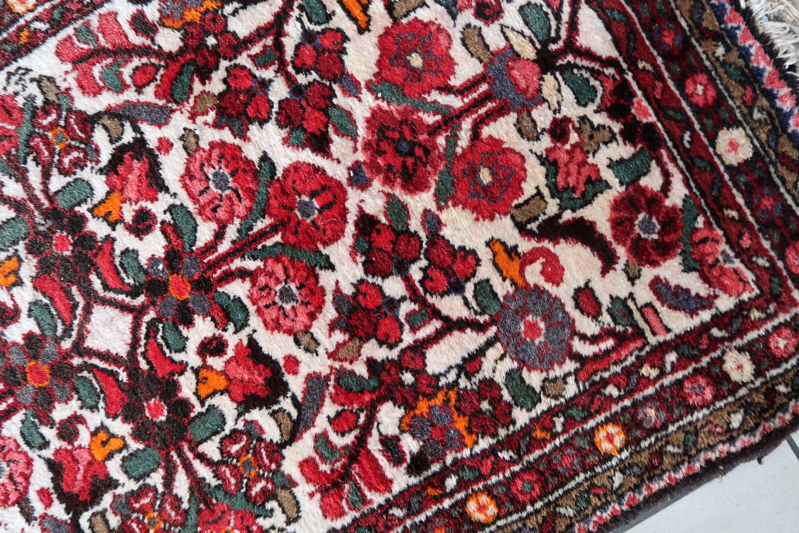 Handmade antique Persian Malayer runner 1930s